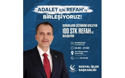 Yeniden Refah Partisi Genel Başkanı Sayın Fatih ERBAKAN Tarafından Etkinliğe Davet Edildik.