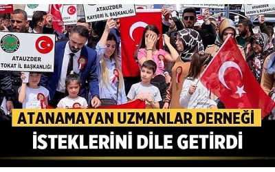 ATAUZDER: Atanmak istiyoruz! Atanamayan Uzmanlar Derneği (ATAUZDER) Genel Başkan Mustafa Gündeşli, 657 Sayılı Kanun’un ve 3269 Sayılı Uzman Erbaş Kanunu'nun ilgili maddeleri gereği atanmak isteyen uzman çavuşların mağduriyetlerinin giderilmesini istedi.