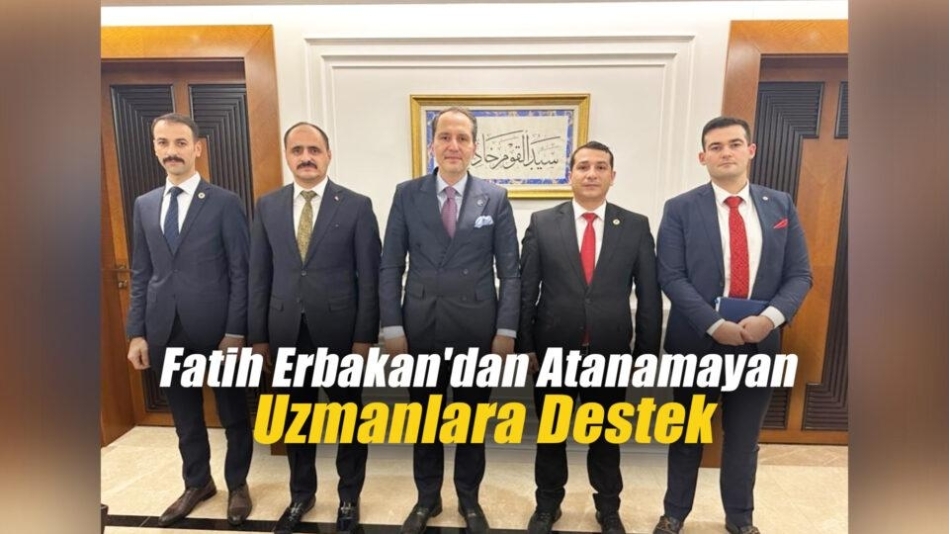 Atanamayan Uzmanlar Derneği Genel Başkanı Mustafa Gündeşli ve yönetimi Erbakan'ı ziyaret etti