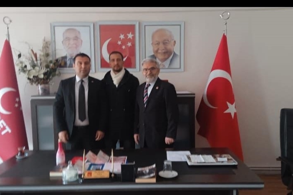 TOKAT İL BAŞKANI ONUR İNAN TOKAT SAADET PARTİSİ BELEDİYE BAŞKAN ADAYI SELİM IŞIK VE MERKEZ İLÇE BAŞKANI YÜKSEL KARAHAN'I ZİYARET ETTİ.